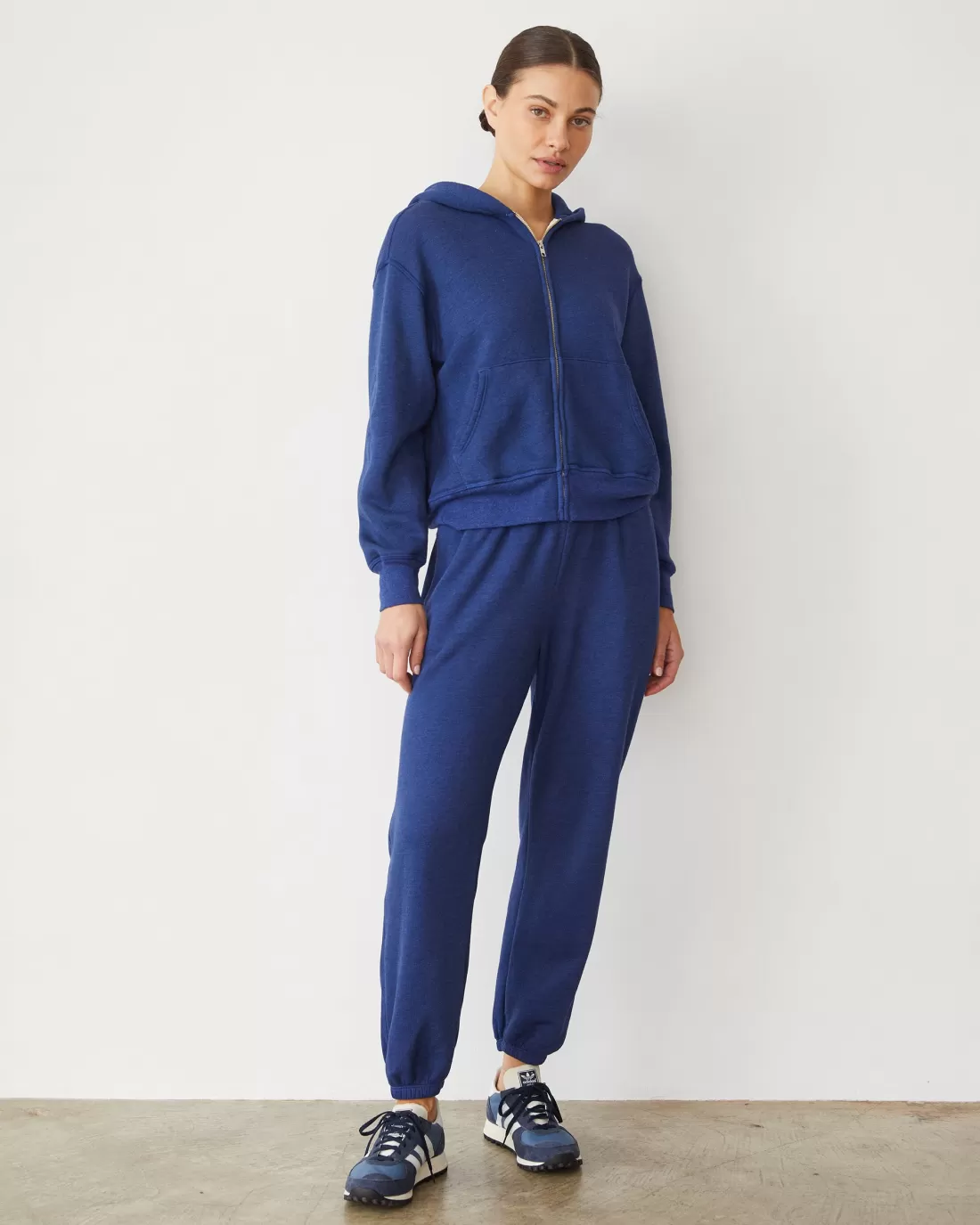 MONROW Sets | Zip-Up Hoodies*Teddy Fleece Relaxed Zip Up Hoody TRUENAVY