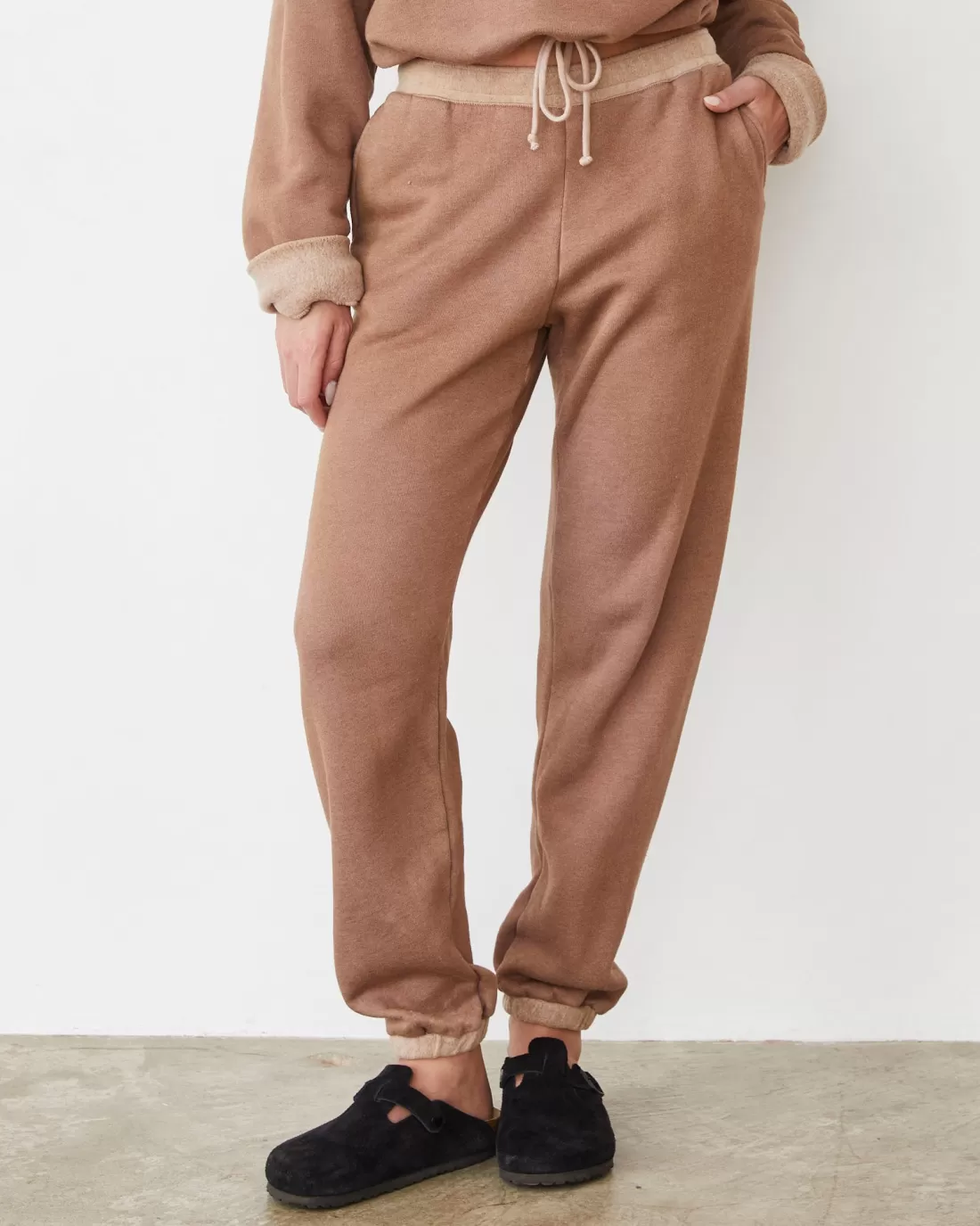 MONROW Travel Essentials | Sweats*Teddy Fleece Sweat WALNUT