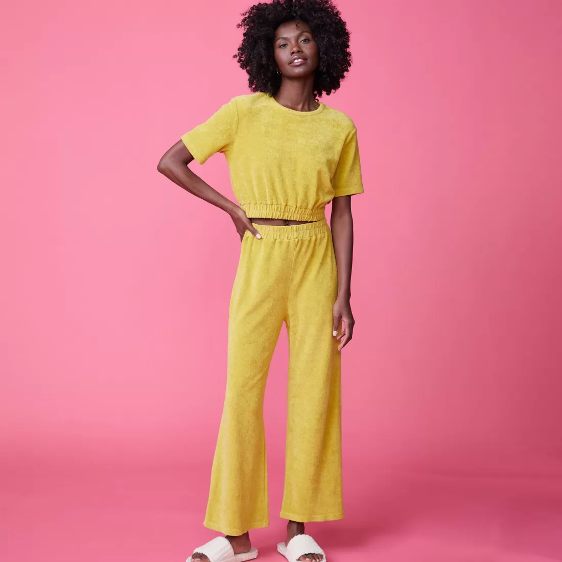 MONROW Terry*Terry Cloth Tee AVOCADO