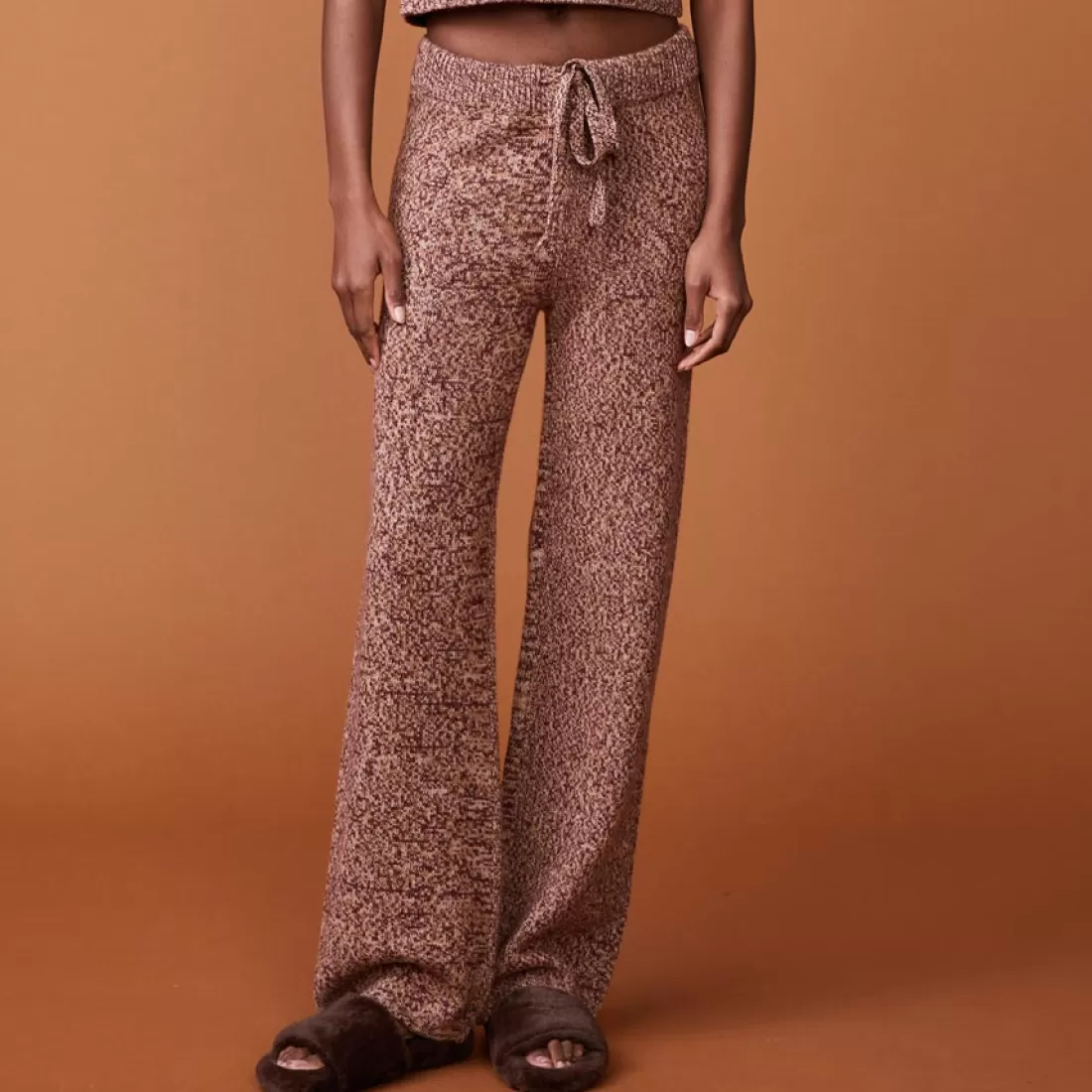 MONROW Sweats*Wool Cashmere Lounge Pant POMEGRANATE